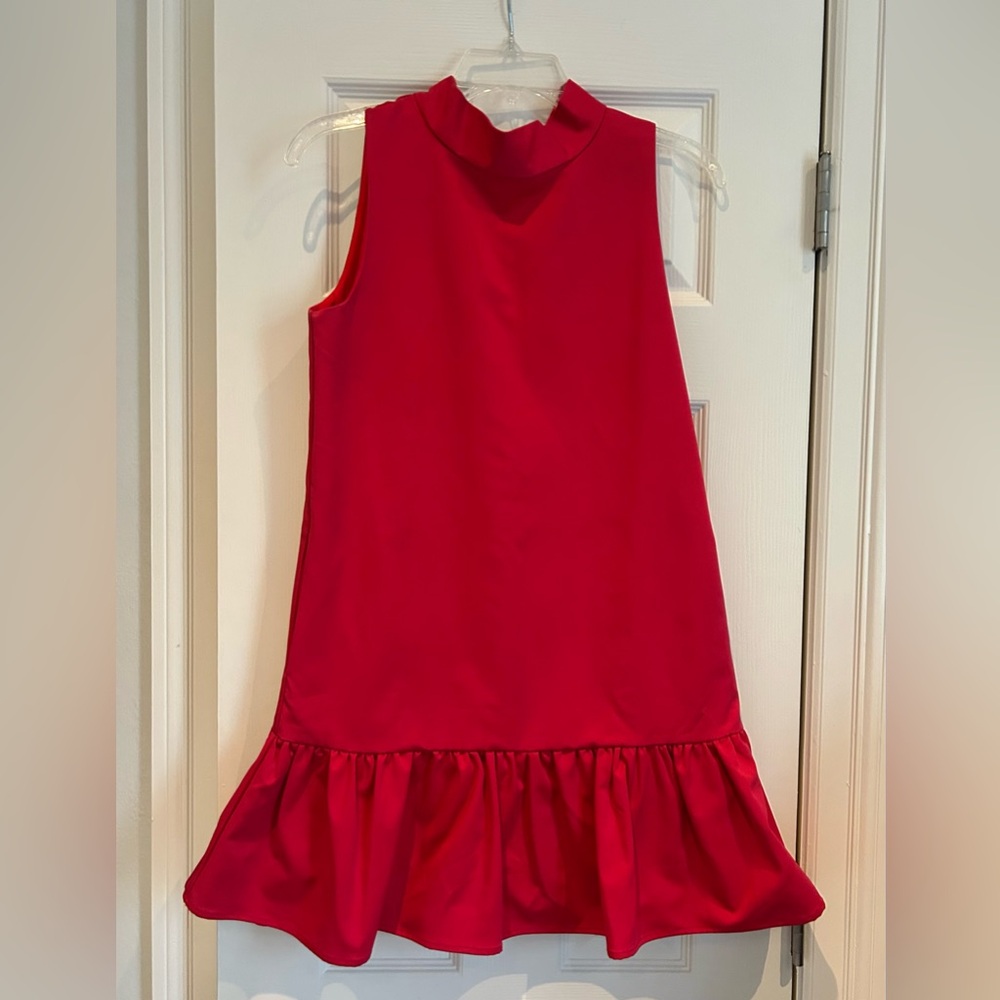 Laroque Libba Red Ruffle Hem Mini Dress - Picture 2 of 5